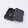 Natural Lava Rock Brass Two-Tiered Necklaces NJEW-JN02088-5