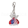 Angel Glass Beaded Pendant Decorations HJEW-MZ00201-03-2