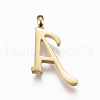 304 Stainless Steel Alphabet Pendants STAS-F129-G-3