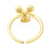Rack Plating Brass Open Cuff Rings RJEW-S394-01G-Y-3