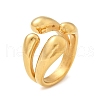 304 Stainless Steel Teardrop Cuff Rings RJEW-Q012-04G-4