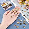 ARRICRAFT 120Pcs 4 Colors Tibetan Style Alloy Pendants TIBEP-AR0001-09-3