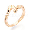 Brass Cuff Ring Settings KK-T076-41G-1