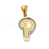 304 Stainless Steel Pendants STAS-K297-01G-P-1