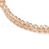 Electroplate Glass Beads Anklets AJEW-AN00279-05-3