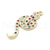 Snake Shape Alloy Rhinestone Pendants PALLOY-Q030-01H-2