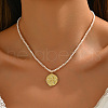 Gemstone and Shell Beaded Pendant Necklace FS-WG08D0F-08-1