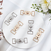 WADORN 12Pcs 2 Colors Alloy Twist Lock Clasps FIND-WR0010-50-4