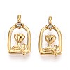 304 Stainless Steel Pendants STAS-N109-195G-1