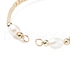 Half Finished Polyester Braided Pearl Bracelet AJEW-JB01128-4