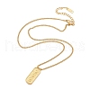 304 Stainless Steel Rectangle Number Pendant Necklaces NJEW-D300-01G-02-4