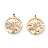 Rack Plating Brass Shell Pendants KK-A183-29G-1