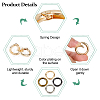 Hobbspring 24Pcs 4 Colors Alloy Spring Gate Rings FIND-HS0001-26C-4