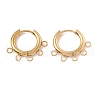Ion Plating(IP) 304 Stainless Steel Hoop Earring Findings X-STAS-D183-01G-1