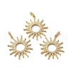Rack Plating Eco-Friendly Brass Micro Pave Cubic Zirconia Pendants KK-A177-06G-2