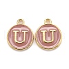 Golden Plated Alloy Enamel Charms X-ENAM-S118-07U-1