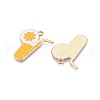 Rack Plating Alloy Enamel Pendants ENAM-N056-419-2