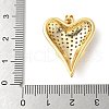 Brass Micro Pave Clear Cubic Zirconia Pendants ZIRC-I071-03G-03-3