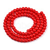 Opaque Solid Color Glass Beads Strands GLAA-T032-P10mm-04-3