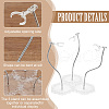 Plastic Minifigures Display Stands with Adjustable Snake Bone Bracket ODIS-WH0070-75B-4