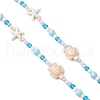 Starfish Turtle Synthetic Turquoise & Glass Seed & Plastic Beaded Adult Eyeglasses Chains AJEW-EH00396-4