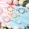 Natural Mixed Gemstone Beads Braided Bead Bracelets BJEW-MZ00167-1