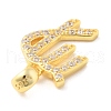 925 Sterling Sliver Micro Pave Clear Cubic Zirconia Pendants STER-Z012-06G-08-2