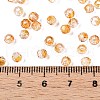 Baking Paint Electroplate Transparent Glass Seed Beads SEED-N006-07G-4