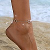 Hollow Flower Alloy Link Anklets WG98812-02-1