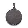 304 Stainless Steel Pendants STAS-O120-04-3