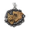 Ion Plating(IP) Viking 304 Stainless Steel Pendants STAS-D014-05AG-1