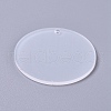 Transparent Acrylic Blank Big Pendants TACR-WH0002-11-2