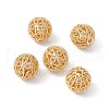 Brass Hollow Beads KK-P219-02G-3