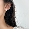 925 Sterling Silver Stud Earrings EJEW-Q030-06S-4
