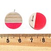 Resin & Wood Stud Earrings EJEW-N017-003A-5