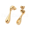 Ion Plating(IP) 304 Stainless Steel Stud Earrings for Women EJEW-N055-16G-2