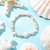 2Pcs Sea Turtles & Starfish Dyed Synthetic Turquoise Beads Stretch Bracelets BJEW-JB11881-4