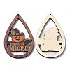 Halloween Theme Single Face Printed Aspen Wood Big Pendants WOOD-G015-05E-2