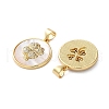 Brass Micro Pave Cubic Zirconia Pendants KK-U070-12A-G-2