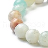 Natural Amazonite Beaded Stretch Bracelets BJEW-D446-C-31-3