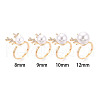 Antler Brass Micro Pave Clear Cubic Zirconia Cuff Ring Settings KK-T076-26G-4