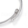 Tarnish Resistant 316 Surgical Stainless Steel Torque Bangles X-BJEW-D437-A37-P-3