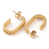Ion Plating(IP) 304 Stainless Steel Oval Stud Earrings EJEW-A104-28G-2