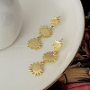 S925 Sterling Silver Sunflower Tassel Stud Earrings CG4373-5