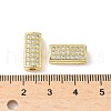 Brass Micro Pave Cubic Zirconia Beads KK-C104-10G-3