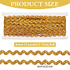 15 Yards Polyester Wavy Fringe Trim Ribbon SRIB-WH0011-207A-2
