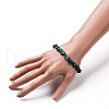 Natural Malachite Chip Beads Stretch Bracelets X-BJEW-JB05765-04-4