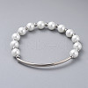 Glass Pearl Beads Stretch Bracelets BJEW-JB04758-01-2