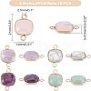 SUPERFINDINGS 10Pcs 5 Style Natural Mixed Gemstones Links Connectors G-FH0001-42-5