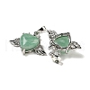 Natural Green Aventurine with Clear Cubic Zirconia Pendants G-G133-02P-25-2